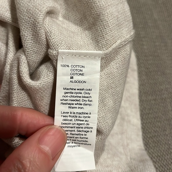 GAP Crew Neck Sweater Oatmeal Heather 100% cotton NWT - Picture 4 of 6